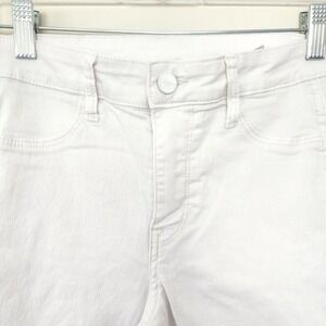 HM White Skinny Ankle Jeans Regular Waist 27 &Denim Solid Stretch Pants